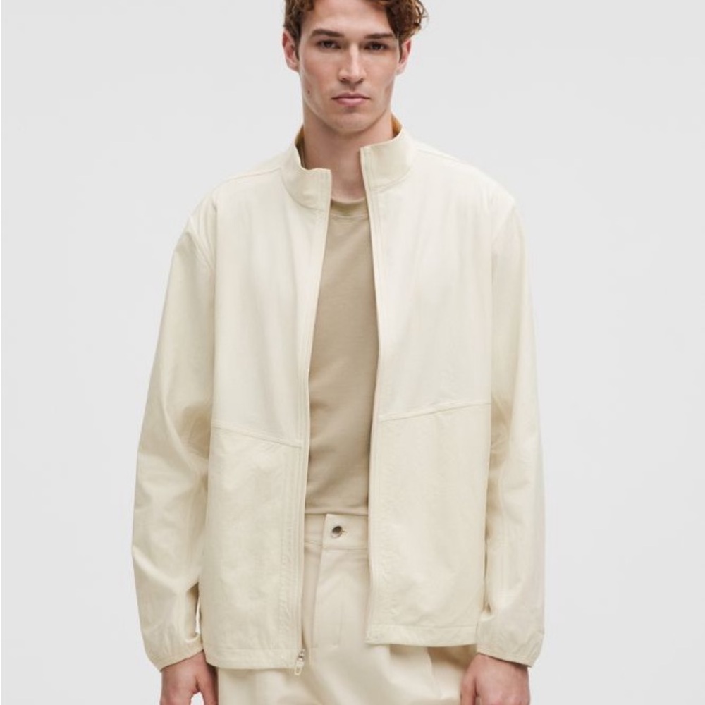 NWT Lululemon Athletica Light Stretch Zip-Up Jacket Light Ivory XXL